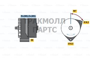 ГЕНЕРАТОР  28V 18A - 0120339537