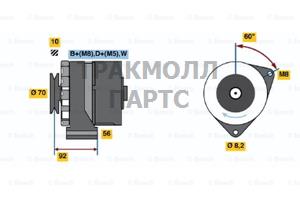 ГЕНЕРАТОР BOSCH - 0120468120