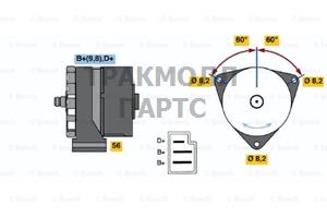 ГЕНЕРАТОР BOSCH - 0120489506