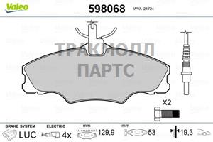 Колодки диск. PSA 406 91- 18 19 - 598068