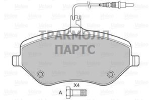 Колодки тормозные передние - 601072