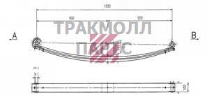 Рессора Volvo о.н. 257839 // втулки М36x3 - M1018800