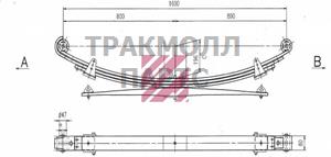 Рессора MAN о.н. 81434026533 M1038600 ER81434026533 MARSHALL - M1038600