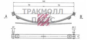 РЕССОРА ПОДВЕСКИ ЗАДНЯЯ - M1056200