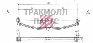 Рессора задняя задний привод 2листа Транзит 00-Marshall - M1090100