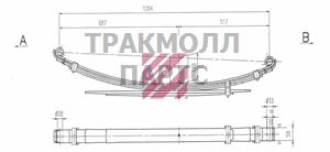 Рессора Hyundai Porter reinforced о.н. HUT55100-4B700 M1277000 - M1277000