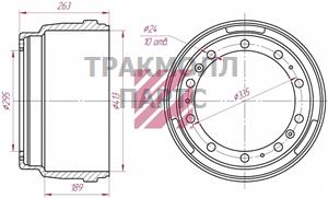 Барабан тормозной - M1900002