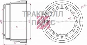 Барабан тормозной Scania о.н.392391 M1900007 - M1900007