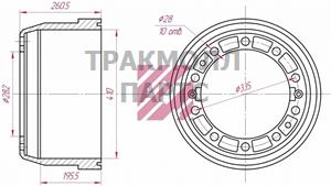 Барабан тормозной - M1900026