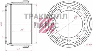 Барабан тормозной - M1900033