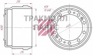 Барабан тормозной Volvo о.н.1599011 6799011 M1900035 - M1900035