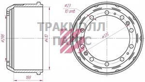 Барабан тормозной - M1900095