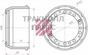 Барабан тормозной MAN о.н.81501100213 M1900096 - M1900096