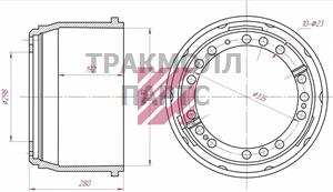 Барабан тормозной MAN о.н.81501100101 M1900098 - M1900098