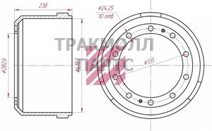 Барабан тормозной - M1900111