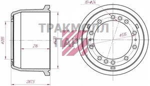 Барабан тормозной - M1900131