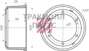 Барабан тормозной SAF о.н.1064006601 M1900159 - M1900159