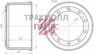 Барабан тормозной BPW BTA44 ECO - M1900170