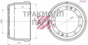 Барабан тормозной - M1900197