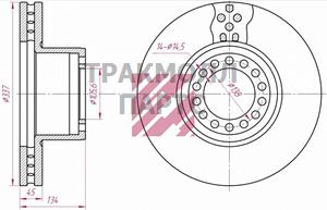 Диск тормозной Mercedes о.н.9754210112 M2000020 - M2000020