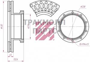 ДИСК ТОРМОЗНОЙ - M2000029