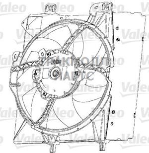 Вентилятор радиатора PSA C2C3/1007 207 1.1-1.6 03- - 696238